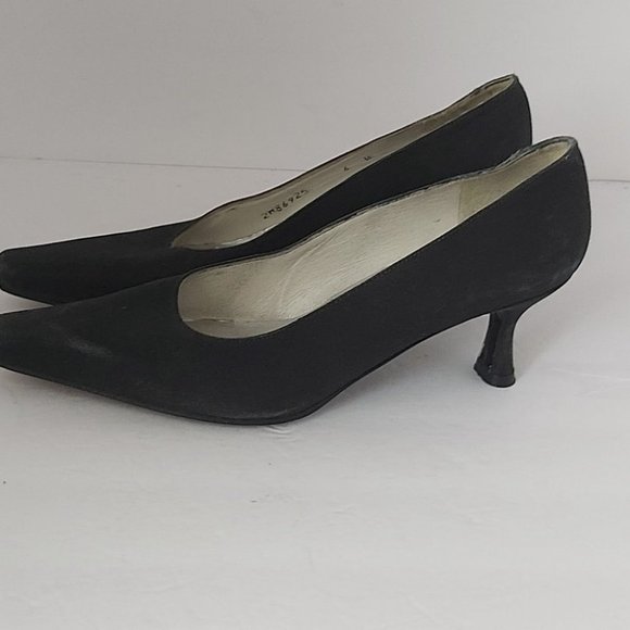 STUART WEITZMAN | Women's Satin Pumps Heels Black Size 6 - Picture 3 of 8